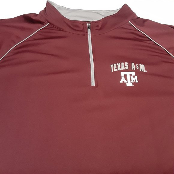 Colosseum Men's Texas A&M Aggies LS 1/4 Zip Shirt Size 4XLT - Picture 1 of 4